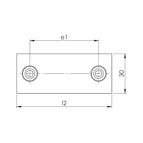 Schweißplatte W.TEC<SUP>®</SUP>DUCTING CLAMP Teil 1 - kurze Ausführung (K) - 2