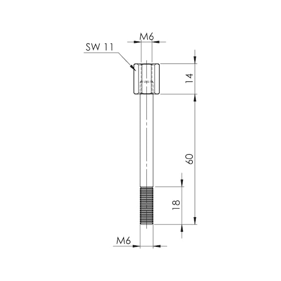 Mounting screw AS DIN 3015-1, type AS, W.TEC series - 2