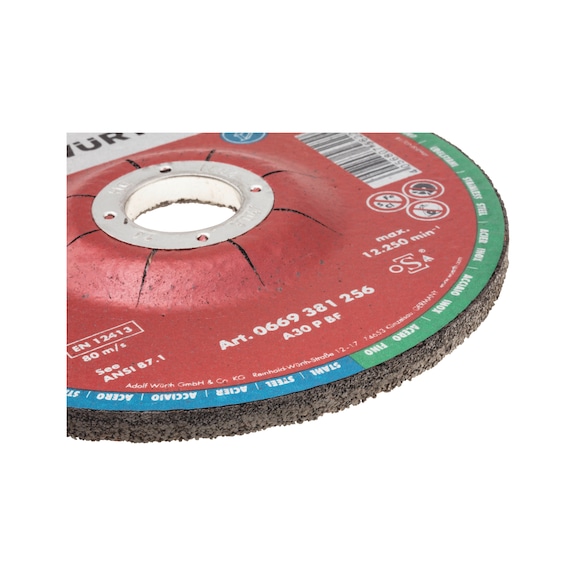 Grinding disc For steel and stainless steel - GDISC-ST/A2-CE-TH6,0-BR22,23-D125MM