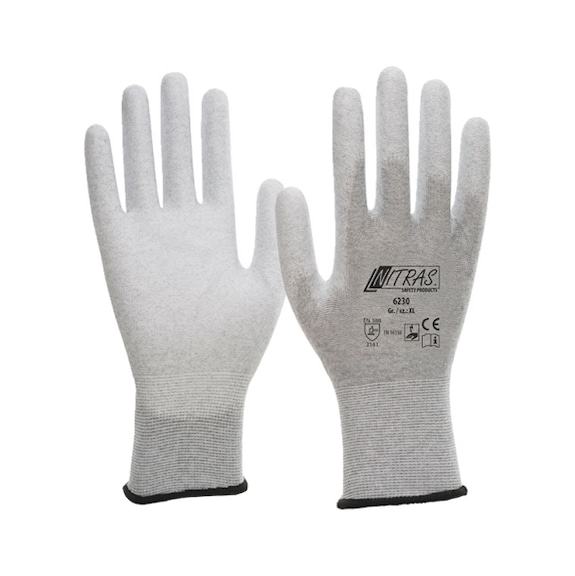 Protective glove, electrics - PROTGLOV-NITRAS-ESD-6230-GR.11