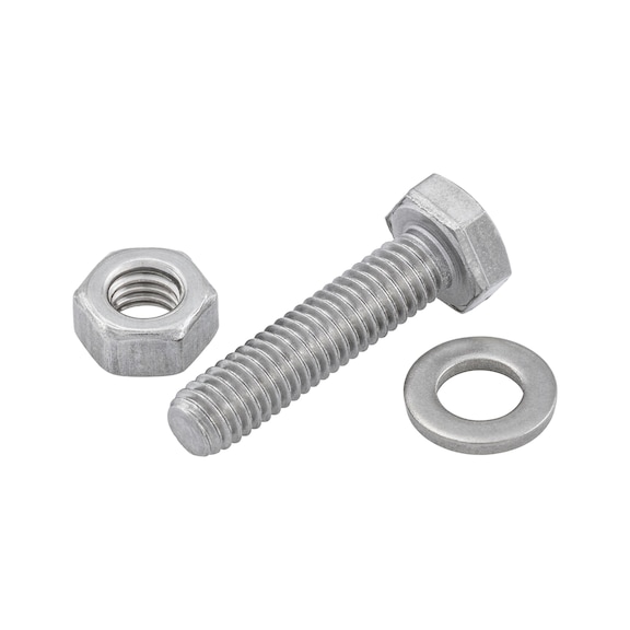 Assortment of hexagonal bolts / hexagon nuts / washers without chamfers 1,350 pieces - 2