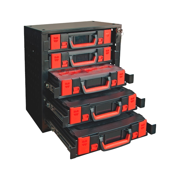 Kit d'armoire de rangement&nbsp;5 avec système de rangement à compartiments ORSY®
