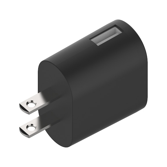 アダプター5V1A、USBソケット付き - エルゴライト用100V充電器-USB-5VDC-5W-BLACK-JP