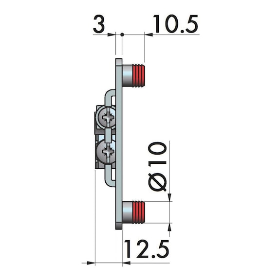 Ferrure de suspension d'élément bas XL - 3