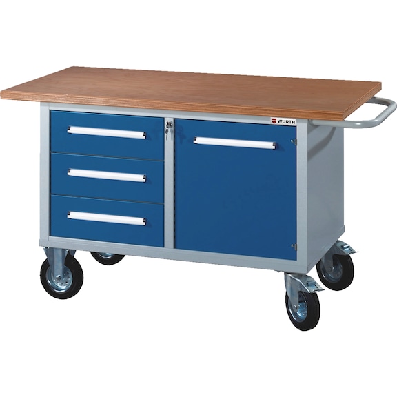 Wheeled workbench BASIC RWB 2 With drawers for versatile, everyday use in the workshop