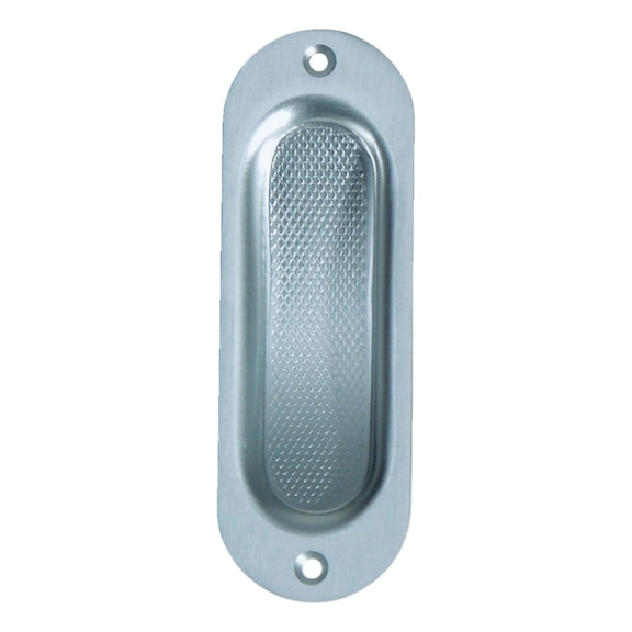 Sliding door shell-type handle oval