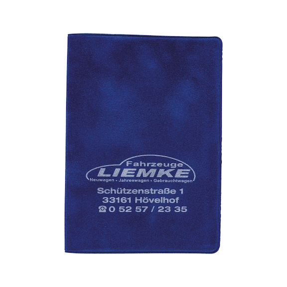 Velour driving licence wallet - HOLD-VELOUR-BLUE-1COL