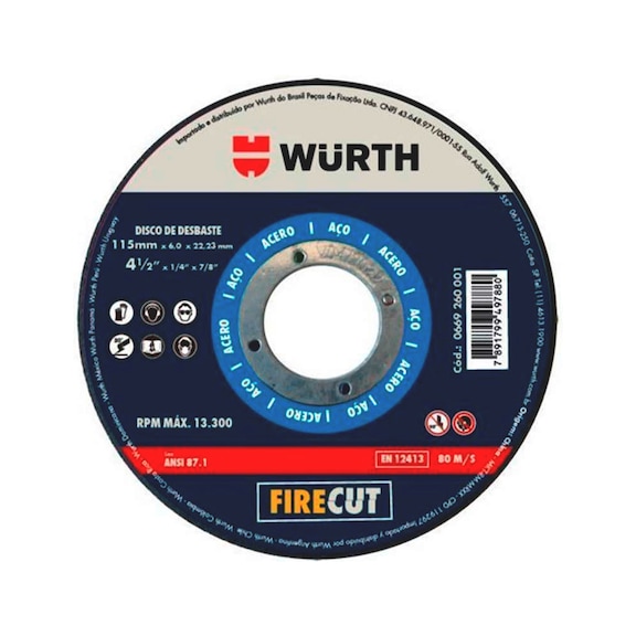 DISCO DESB. ACO FIRECUT 230X6.8X22.2
