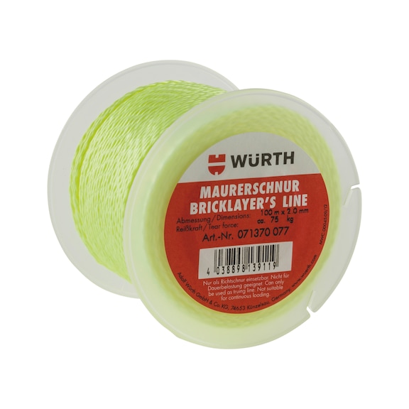 Bricklayer cord - Yellow - D2.0MM-L100M