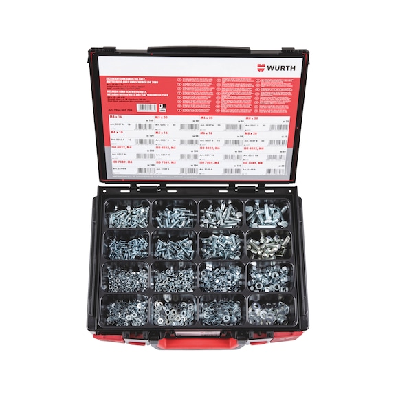 Assortment of hexagon screws, hexagon nuts and washers without chamfers - 1