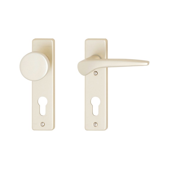 AL 110/AL 20 lever/handle set - DH-ALU-AL110/20-CH-SHORTPLT-CK-L-NSILVE