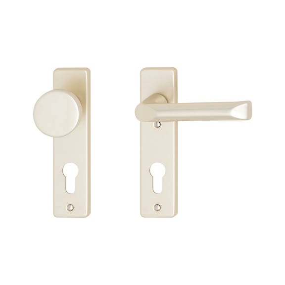 AL 200/AL 20 lever/handle set - DH-ALU-AL200/20-CH-SHORTPLT-CK-L/R-NSILV