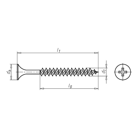 Dry wall screw with double-start thread - 2