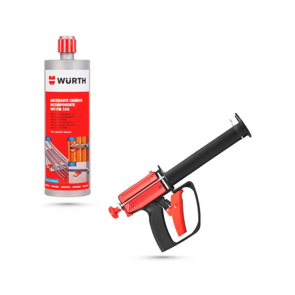 LOT MORTIER WIT-VM 250 + PISTOLET MANUEL 49 PCS