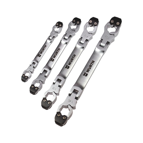 Brake line wrench set, flexible, 4 pieces - 2