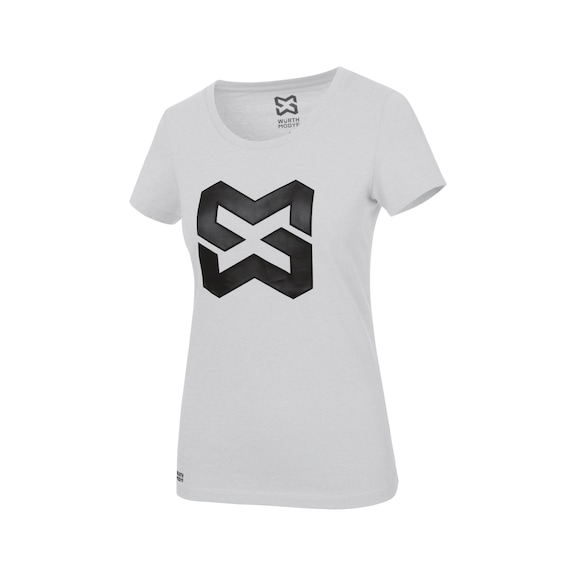Arbeits T-Shirt Logo IV Damen - T-SHIRT LOGO IV DAMEN HELLGRAU 3XL