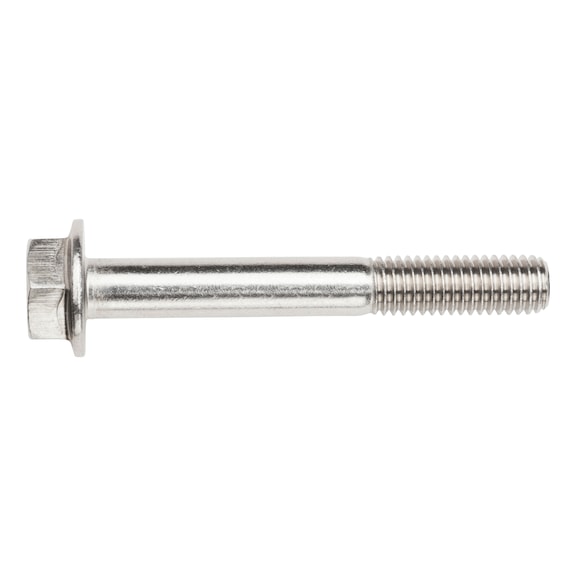 Hexagonal bolt with flange DIN 6921, A2-70 stainless steel, plain - SCR-HEX-FLG-DIN6921-A2/70-WS13-M8X45