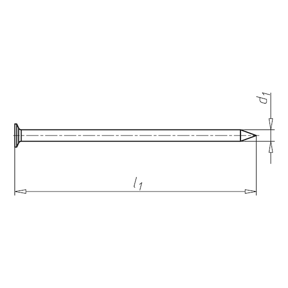 Drahtstift DIN 1151, Stahl blank - 2