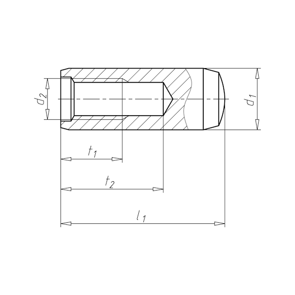 Goupille cylindrique ISO 8735 h6 acier forme A - 2
