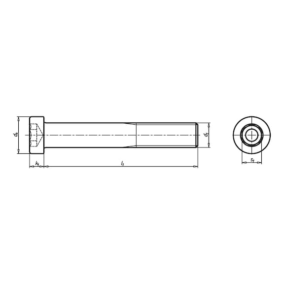 Cilinderkopschroeven met binnenzeskant met lage kop DIN 7984, staal 8.8, blank - 2