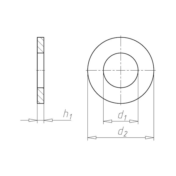 Rondelle à grand diamètre extérieur DIN 9021 (avec grand diamètre extérieur), acier inoxydable A2, non allié - 2