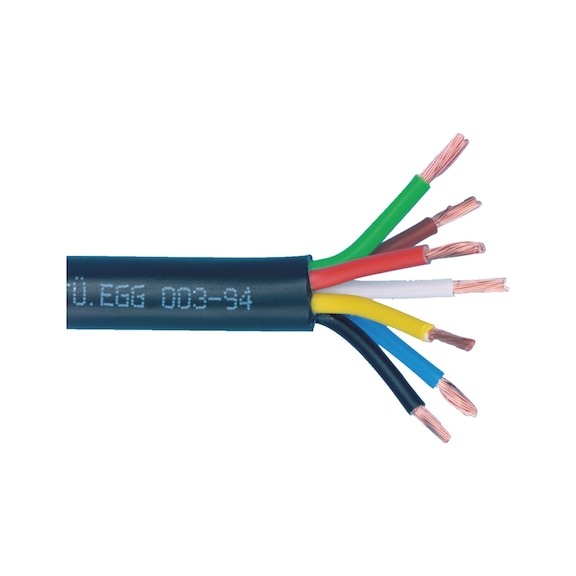 Utility Trailer Lighting Cable - 7 CORE AUTOCABLE BLACK 1.5MMX30M