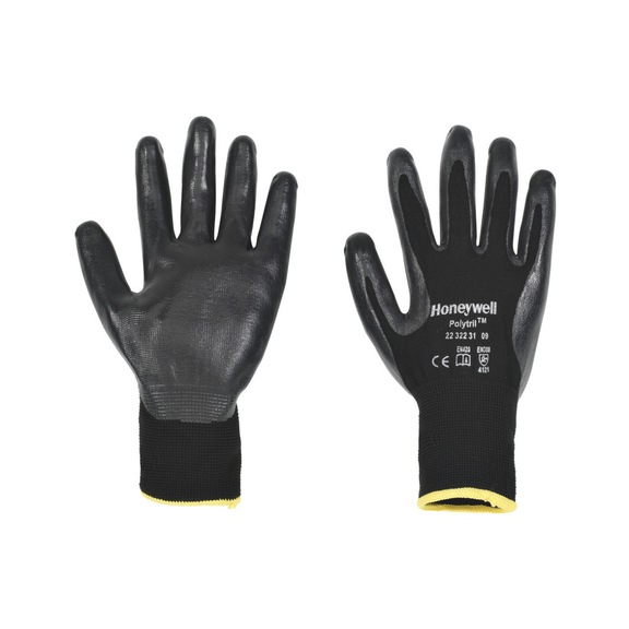 Protective glove, knittet with coating - PROTGLOV-HONEY-POLYTRIL BL-2232231-SZ6