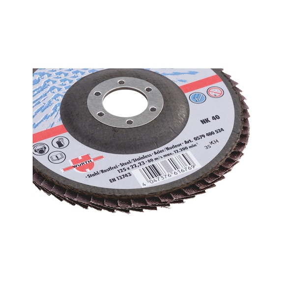Segmented Grinding Disc for Steel Synthetic corundum - FLPDISC-NC-CLTH-SR-BR22,23-G80-D115