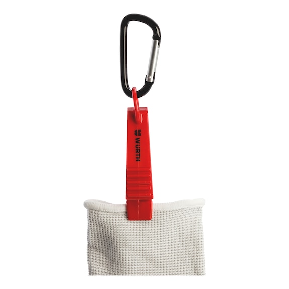 Glove holder with snap hook - 4