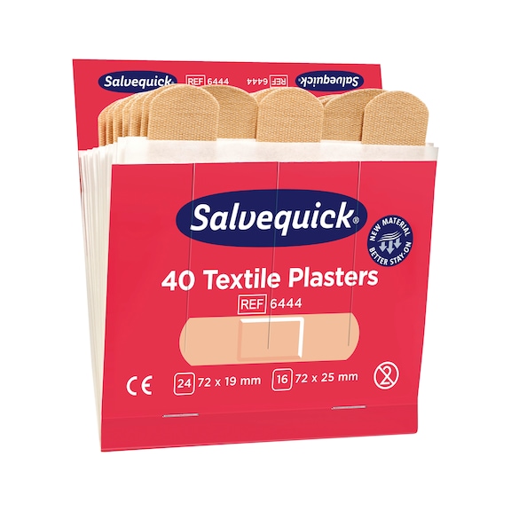 Stoffplaster Salvequick - REFILL TIL PLASTERAU, TEKSTIL. 6X40 ST