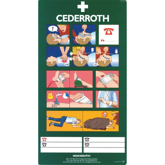 Emergency first aid label Cederroth