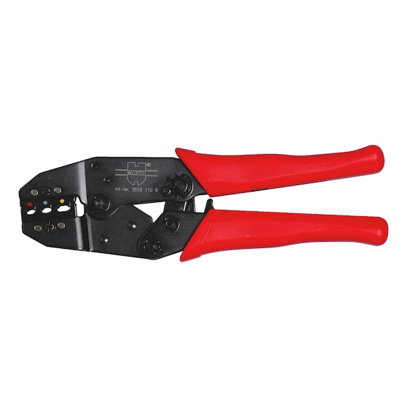 Crimping pliers with ratchet function