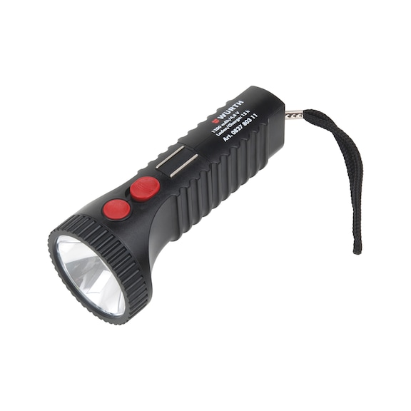 LED-Akku-Taschenlampe T70 mit Morsetaste und Haftmagnet