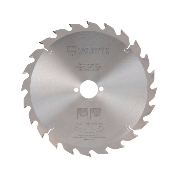 Hand-held circular saw blade For cordless tools - CRCLSAWBLDE-WO-TC-AT-230X24X30MM