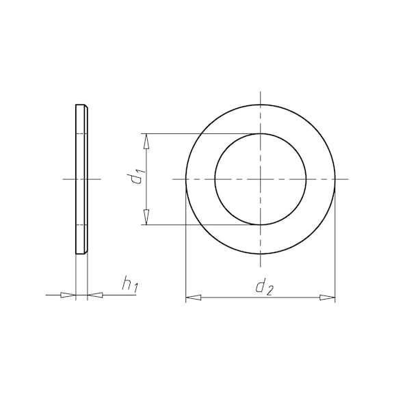 Flat washer with chamfer - 2