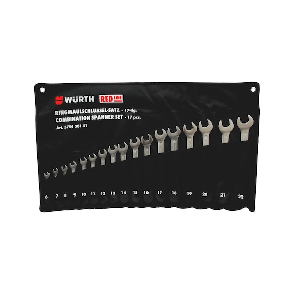 Combination wrench set metric short 17 Pieces - 1