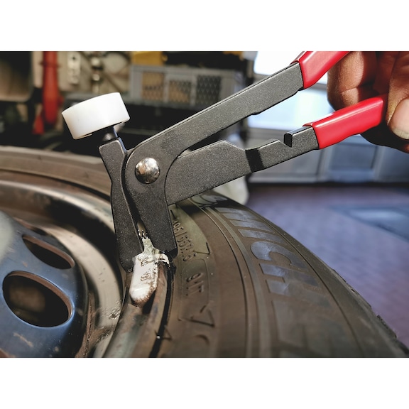 Balancing weight pliers for impact and adh. weight - 2