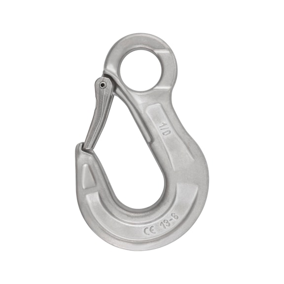 Eyelet load hook with securing mechanism QC 6 - 1