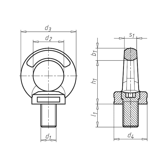 PSA ring bolt, stainless steel - 2