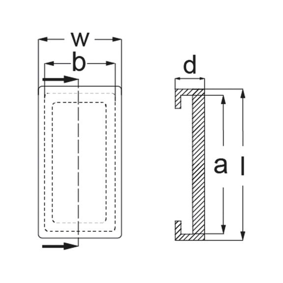 Gummiklotz rechteckig für KFZ-Hebebühnen - GUKLTZ-F.HEBEB-REEK-150X80MM