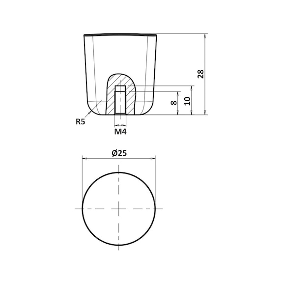 Furniture knob MK-ZD 10 - 2