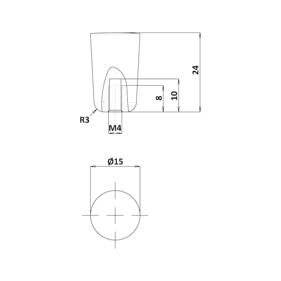 Furniture knob MK-ZD 10 - 3
