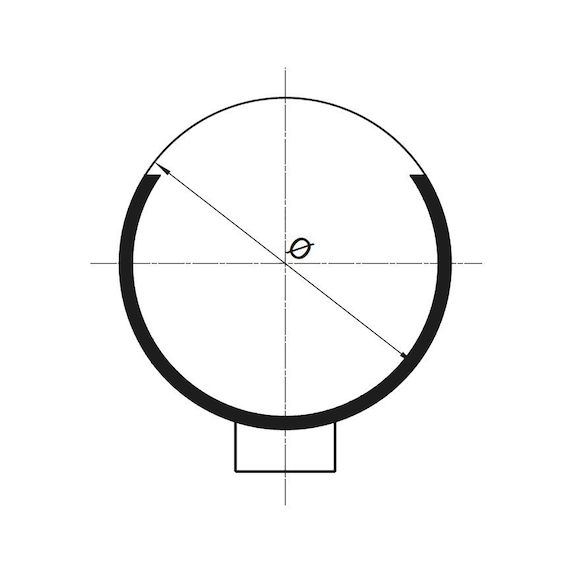 Σφιγκτήρας με 1 ωτίο με ένθετο δακτύλιο - ΣΦΙΓΚ.1ΧΡΗΣ.A2 Π7,4-Φ12,3(9,8-11,8)