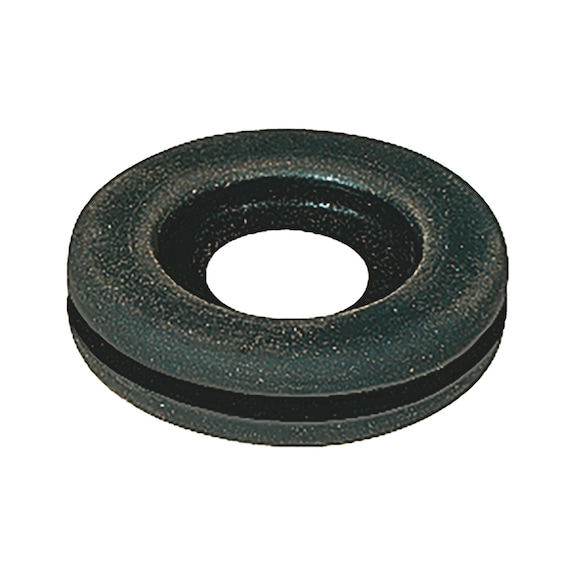 Cable grommet w. perforated membr., dbl-flanged CR - MEMBRNSLEV-PIER-CR-BLK-29X37X44X2MM