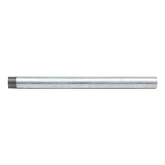Rigid steel-armoured pipe hot-dip galvanised, Stapa-Gewinde-WESF For indoor and outdoor use