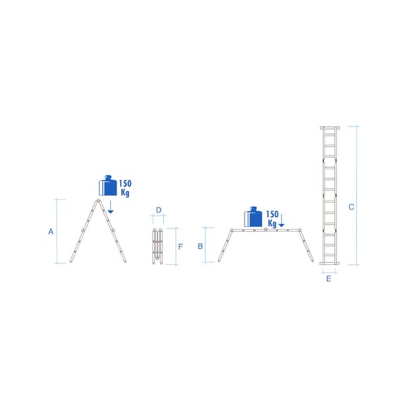 Flexible multi-purpose ladder - 2