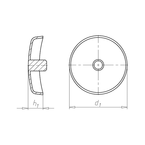 Защитный колпак с перекрытием, для потайной и полукруглой головки Z3 - 2