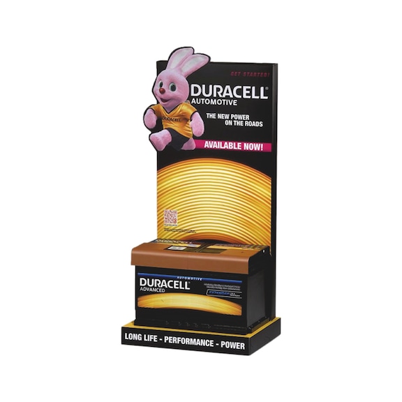 Diskfremvisning til Duracell-startbatteri