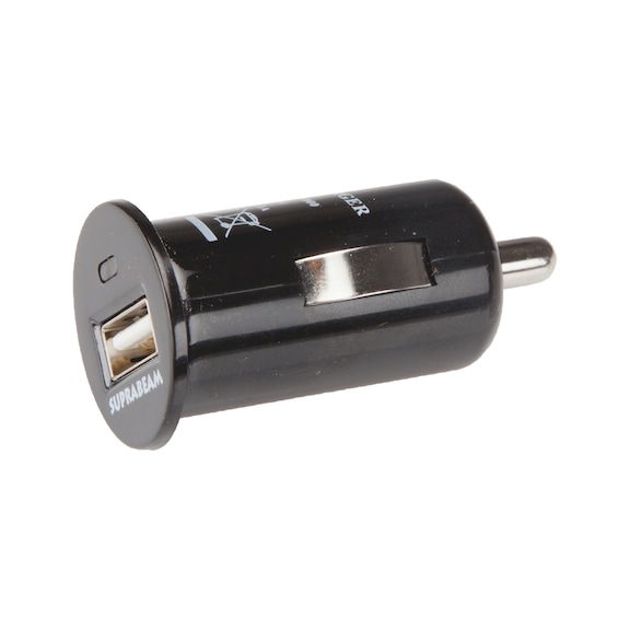 Suprabeam-billader 12/24 - LADEPLUGG MED USB 12/24V TIL BIL