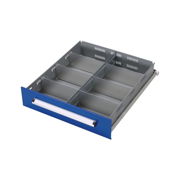 Drawer divider set, BASIC RW, 8 compartments - DRWR-DIVIDRSET-F.ASMBYTRLY-8FLD-KH100